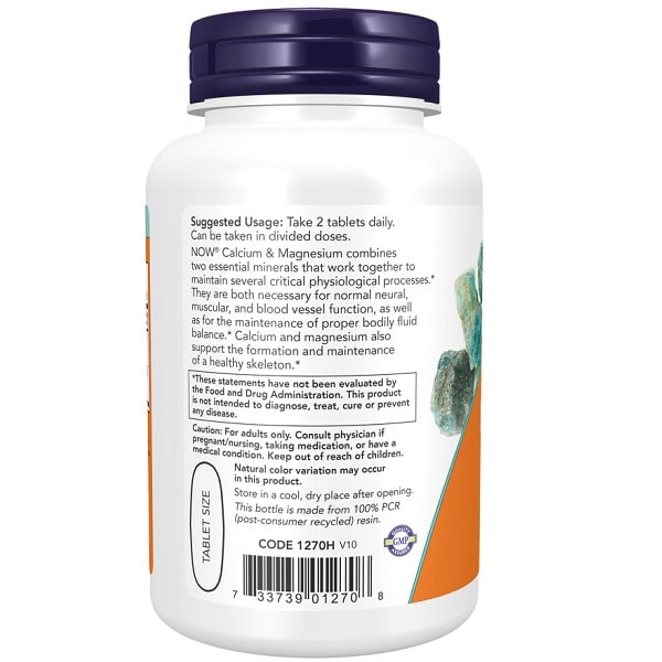 کلسیم منیزیم ناو 100 عدد NOW Calcium & Magnesium 3 کلسیم منیزیم ناو 100 عدد NOW Calcium & Magnesium