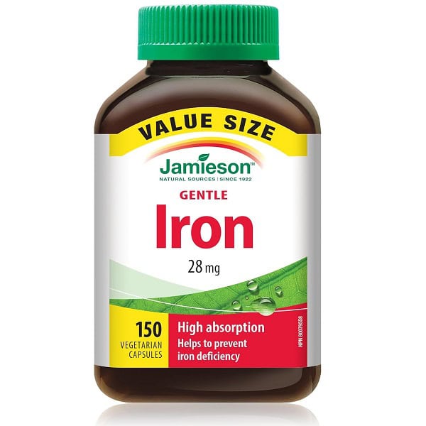 کپسول آهن جمیسون 28 میلی گرم 150 عدد Jamieson Gentle Iron 1 کپسول آهن جمیسون 28 میلی گرم 150 عدد Jamieson Gentle Iron
