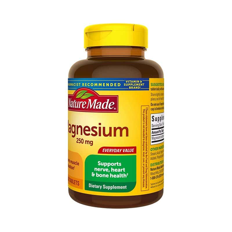 منیزیم 250 میلی گرم نیچرمید Magnesium 250 mg Tablets Nature Made 4 منیزیم 250 میلی گرم نیچرمید