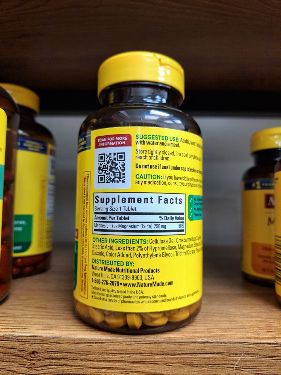 منیزیم 250 میلی گرم نیچرمید Magnesium 250 mg Tablets Nature Made 3 منیزیم 250 میلی گرم نیچرمید Magnesium 250 mg Tablets Nature Made