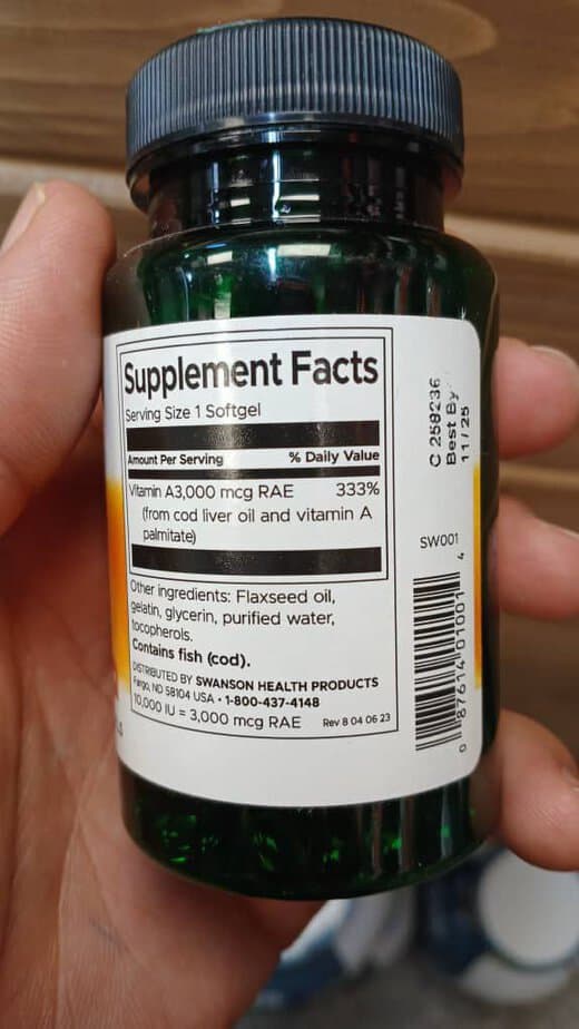 ویتامین A سوانسون 250 عددی برای تقویت بینایی، پوست، مو و سیستم ایمنی 3 ویتامین A سوانسون 250 عددی برای تقویت بینایی، پوست، مو و سیستم ایمنی