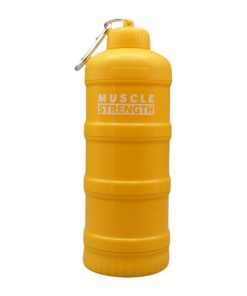 قیف پروتئین 4 تیکه MUSCLE STRENGTH زرد رنگ