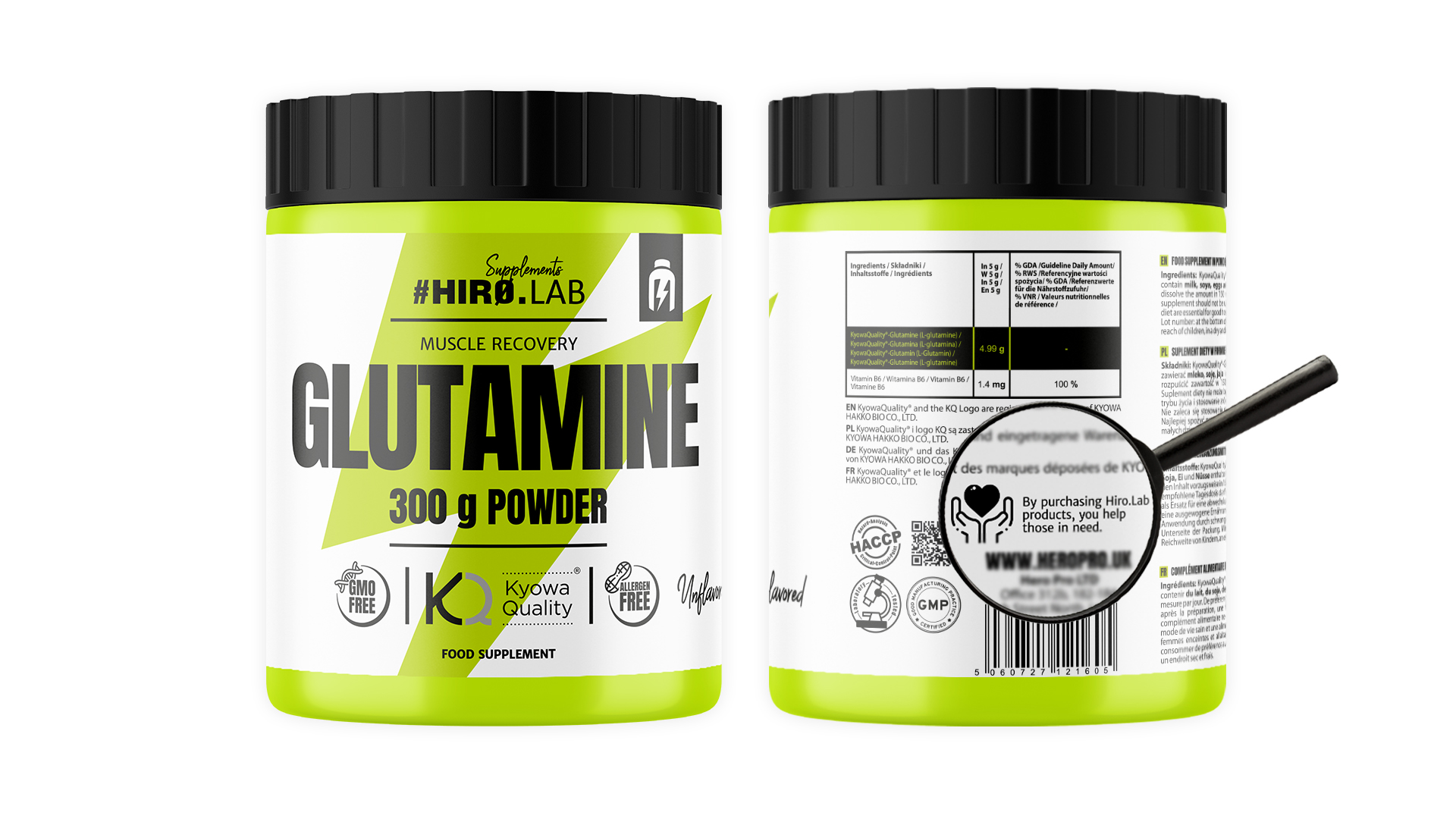 پودر گلوتامین کیووا هیرولب 300 گرم Hiro.Lab Glutamine 5 پودر گلوتامین کیووا هیرولب 300 گرم Hiro.Lab Glutamine