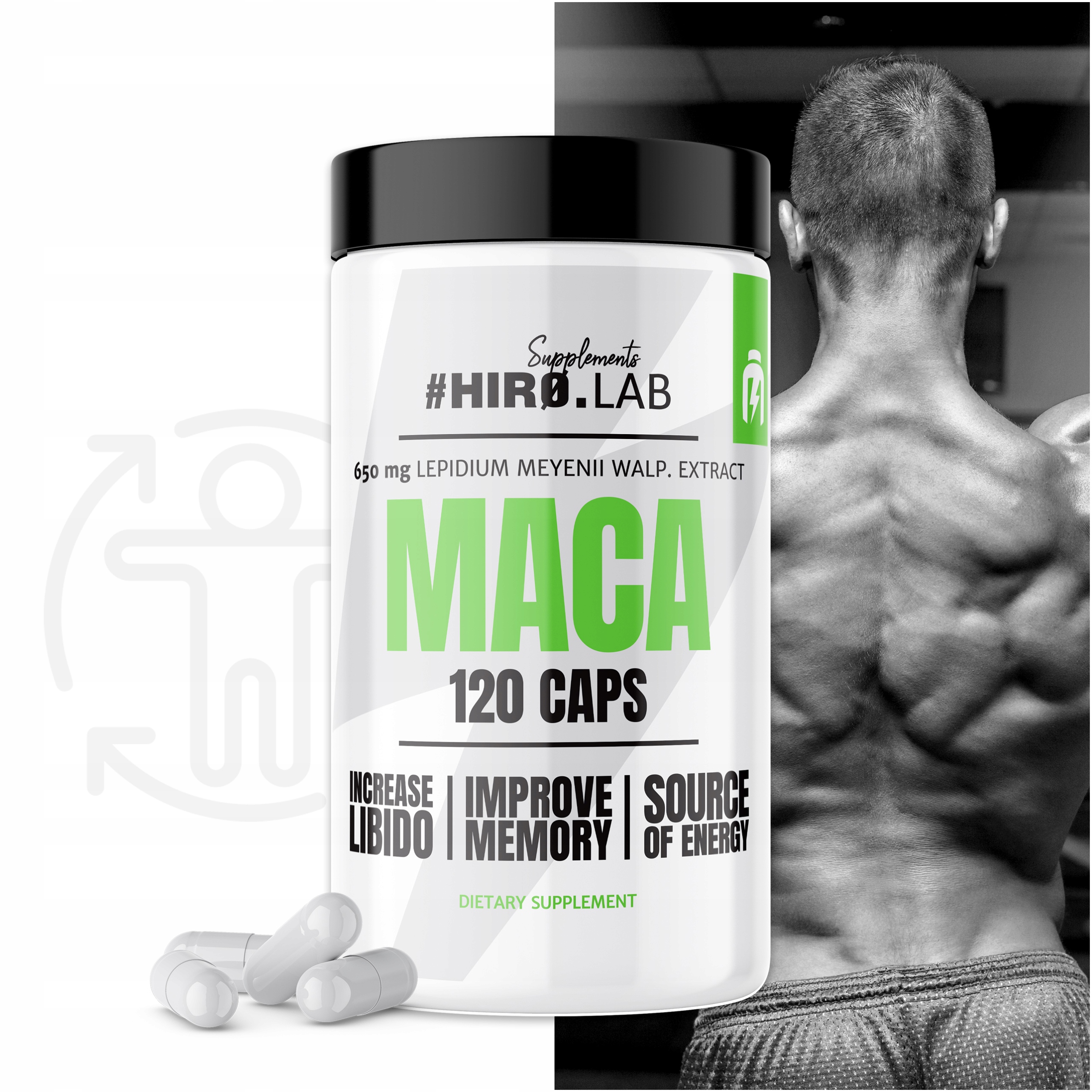 کپسول ماکا هیرولب 120 عدد HIRO.LAB Maca