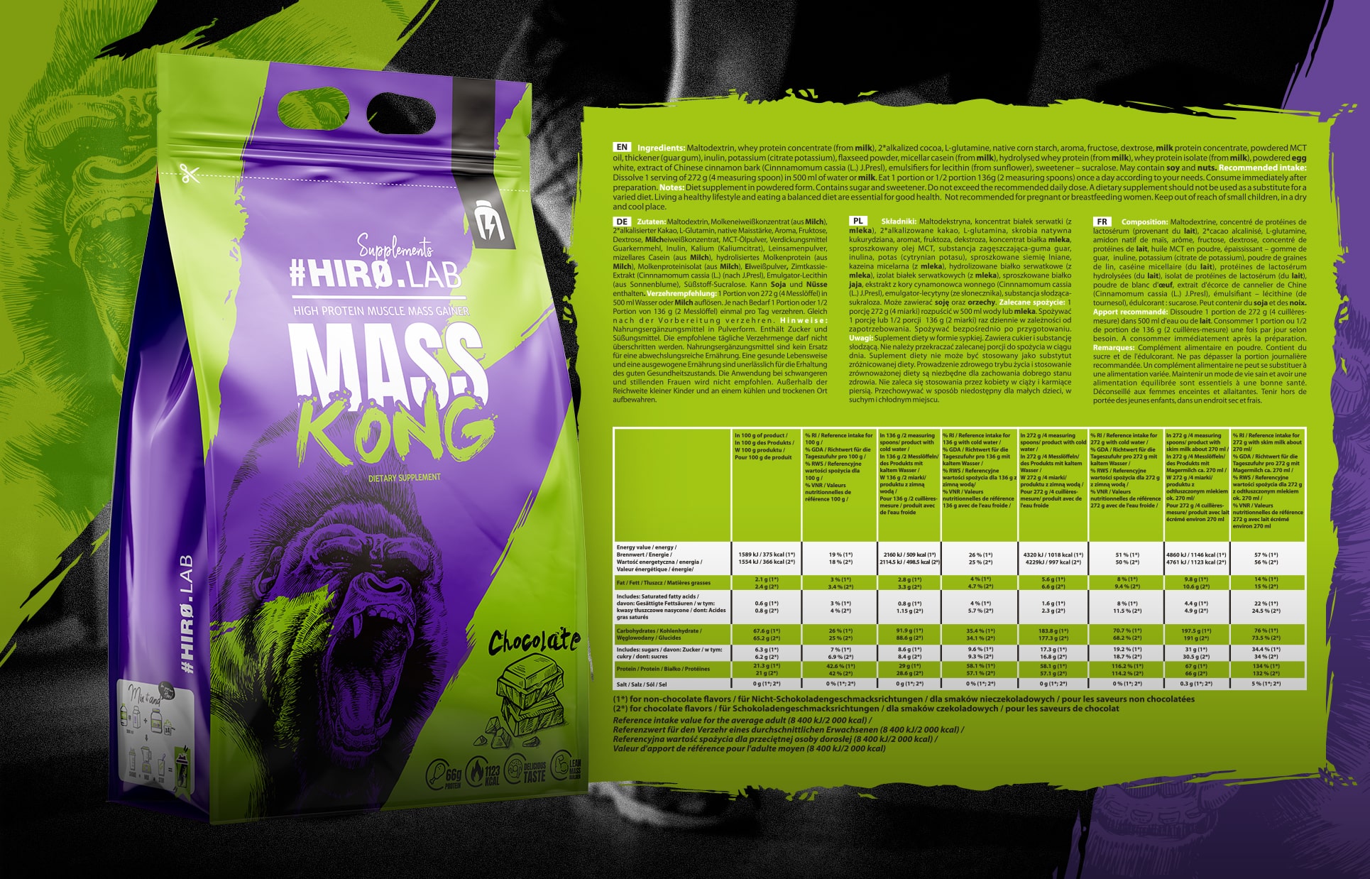 مس کنگ هیرولب 3 کیلو Hiro.Lab Mass Kong 13 مس کنگ هیرولب 3 کیلو Hiro.Lab Mass Kong