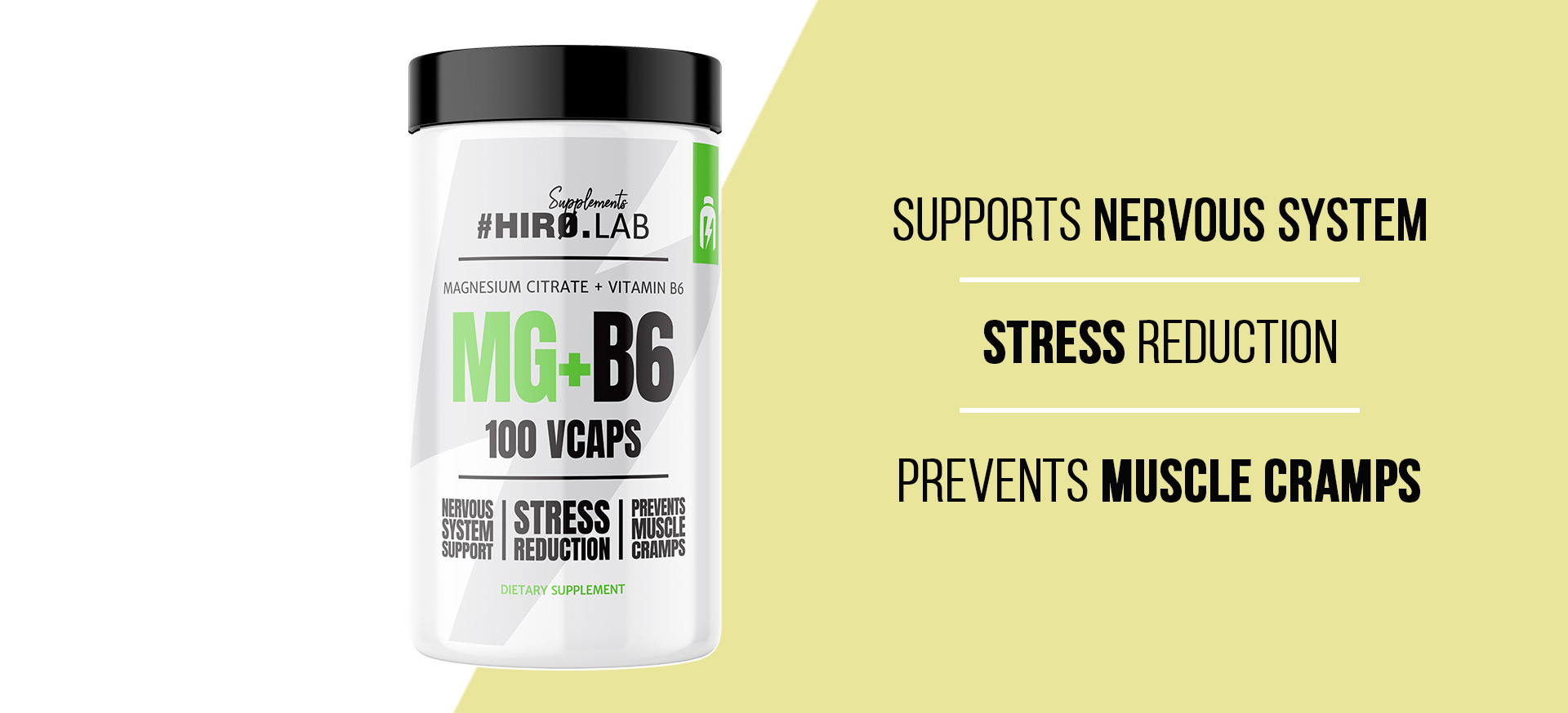 کپسول منیزیم سیترات و ویتامین B6 هیرولب HIRO.LAB 2 کپسول منیزیم سیترات و ویتامین B6 هیرولب HIRO.LAB