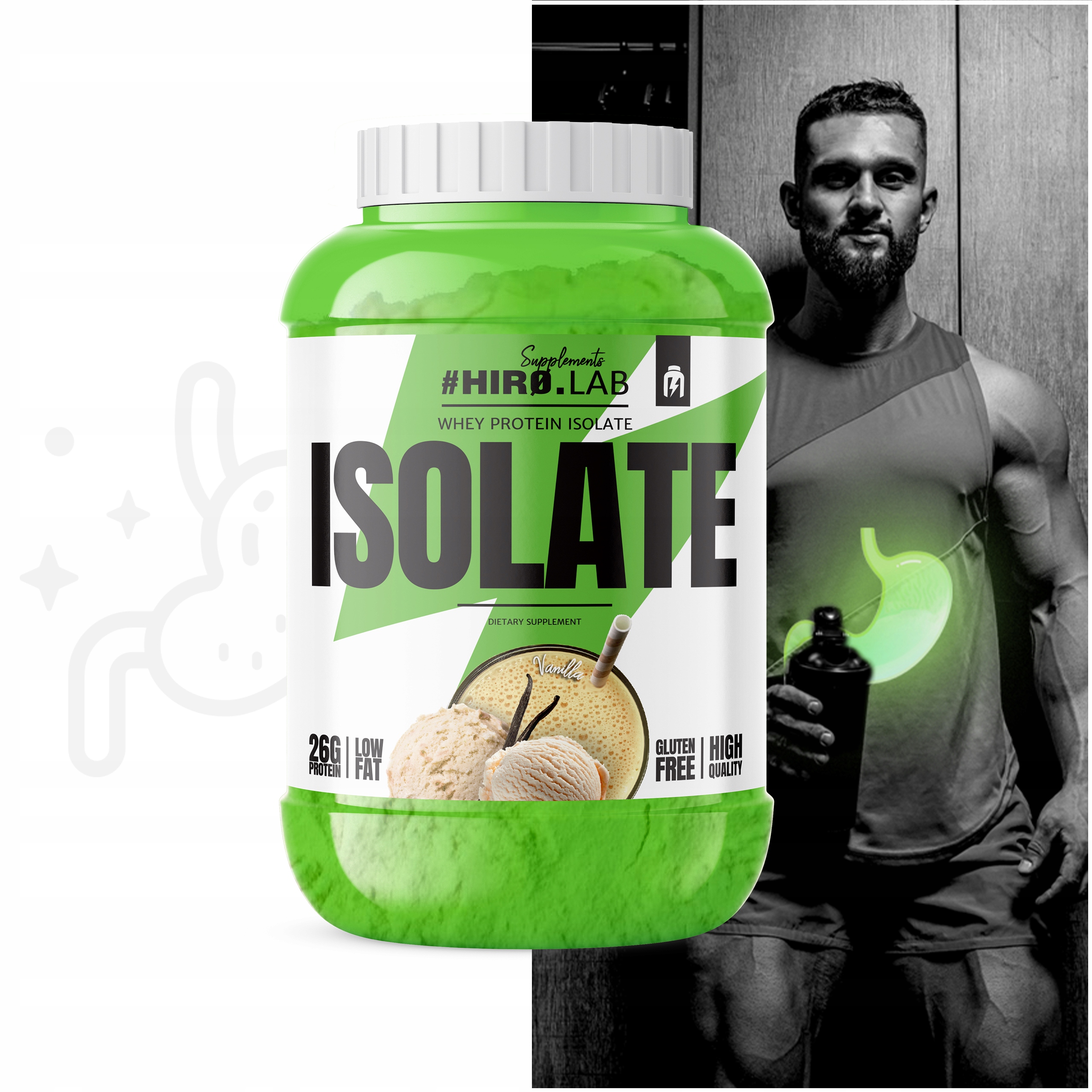 پودر پروتئین وی ایزوله هیرولب 1800 گرم 4 پودر پروتئین وی ایزوله هیرولب 1800 گرم