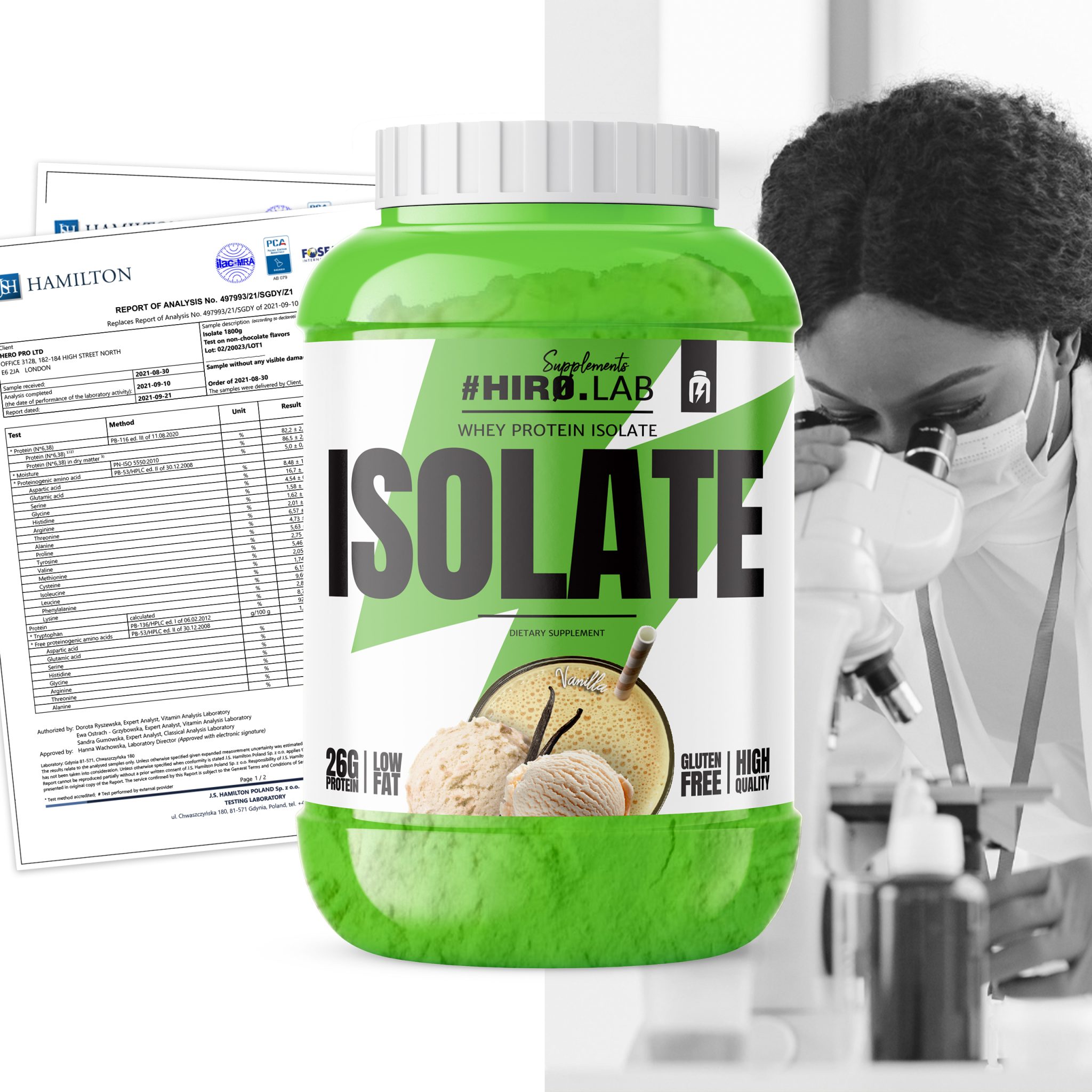 پودر پروتئین وی ایزوله هیرولب 1800 گرم 2 پودر پروتئین وی ایزوله هیرولب 1800 گرم