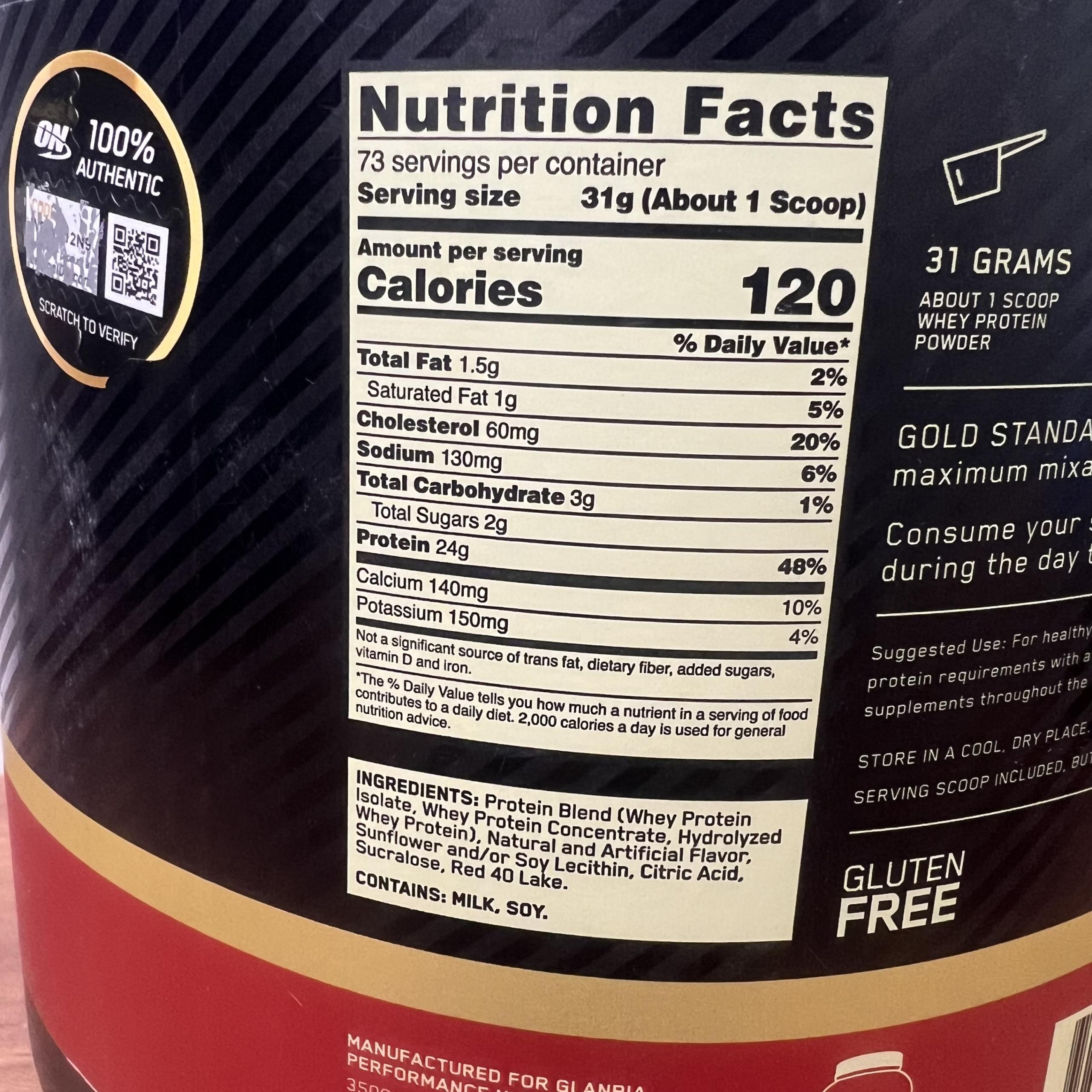 پروتئین وی گلد استاندارد اپتیموم نوتریشن 5 پروتئین وی گلد استاندارد اپتیموم نوتریشن - Image 5