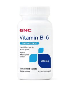 ویتامین ب 6 جی ان سی GNC Vitamin B-6 Timed-Release 200mg